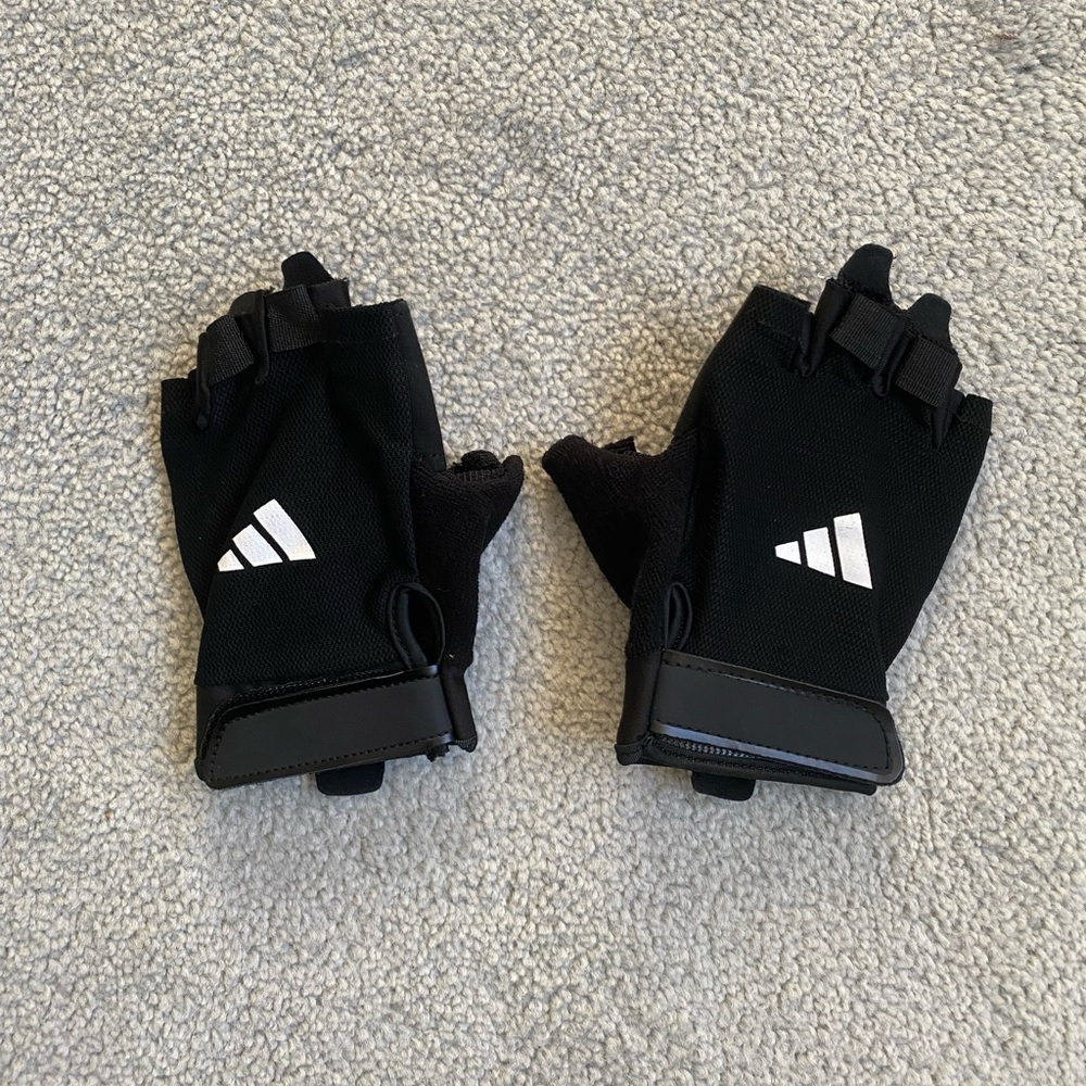 adidas training workout weightlifting gloves size medium like-new condition